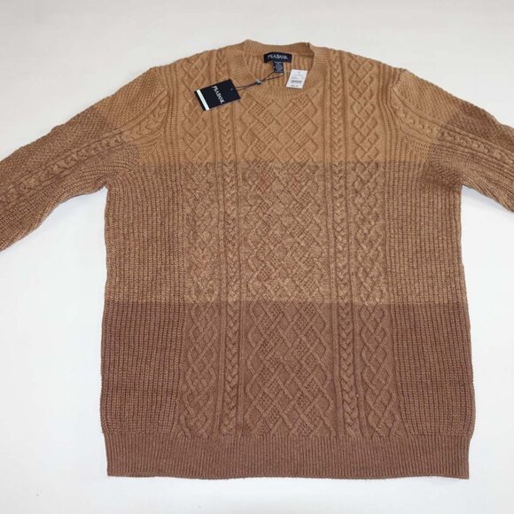 Jos. A. Bank Mens Ombre Crewneck Sweater 2XLT NWT Brown Tailored Fit Pullover - Picture 2 of 6